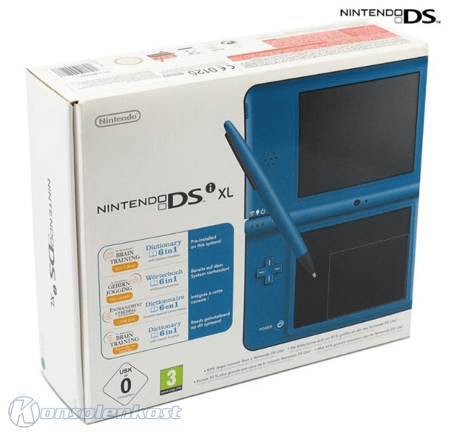 Nintendo DS Sky Blue box art for Nintendo DS